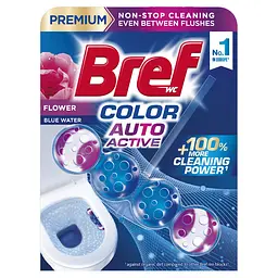 Туалетний блок для унітазу Bref Color Auto Active Квіткова свіжість 50 г (717804)