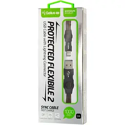 USB кабель Gelius Pro Flexible 2 GP-UC07i iPhone X Black - мініатюра 2
