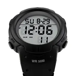 Наручний годинник чоловічий Skmei 1068 Black, 1068BK (12256) - мініатюра 3