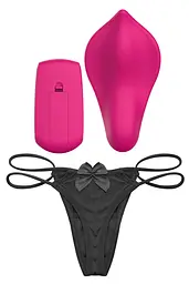 Вібратор у трусики Liebe Panty Vibe Recargable Cerise, нагрів до 39 °C, пульт, трусики S-M в комплекті - мініатюра 4