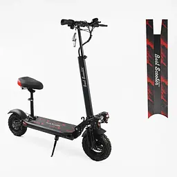 Електросамокат Best Scooter BS-90712 із сидінням (1200W, 48V, 21Ah) Чорний + Мережевий фільтр у подарунок - мініатюра 8
