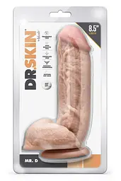 Фалоімітатор Blush Dr. Skin – Mr. D 8,5", 21.6 см (тілесний) - мініатюра 2