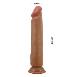 Фалоімітатор Baile Barbara Soft Skin 9.8", 25 см (коричневий) - мініатюра 4