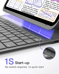 Чохол-клавіатура Inateck для iPad Air 13" (M3/M2) 2025/2024, ультралегка клавіатура для iPad Air 13 дюймів (M2) QWERTY - мініатюра 6