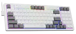 Ігрова дротова механічна клавіатура E-YOOSO Z94 / Red Switch / RGB / Hot Swap / White