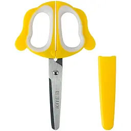 Ножиці дит. "Kite" №K21-017-04 Puppy 13см в футлярі,жовті - мініатюра 2
