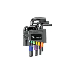 Набір шестигранних ключів Bradas HX 1,5-10 мм 9 шт короткі (DIY-HKH71-SH/B)