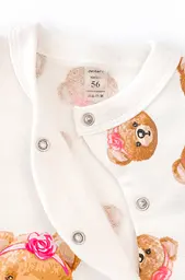Комбінезон для дівчинки на кнопках з малюнком Girl Bears з начосом - мініатюра 2
