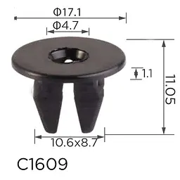 Кліпса для обшивки Toyota, Lexus (9018906211, 90189-06211, 14166) (C1609)