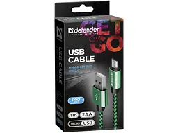Кабель Defender USB08-03T PRO Green 1м (87804) - мініатюра 2