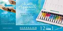 Набір акварельних фарб Sennelier La Petite, 12 туб по 10 мл, пластик + пензль - мініатюра 2