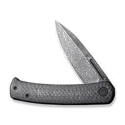 Ніж складаний туристичний Civivi Caetus Flipper, (8.8 см) Damascus/карбоновий Fiber - мініатюра 3