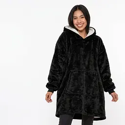 Худі - плед ковдра з капюшоном та рукавами  Huggle Hoodie розміри 80 × 100 см універсальний оверсайз - мініатюра 6