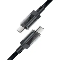 Дата кабель USB-C to USB-C 1.2m 60W stainless steel C12-03 Black Acefast (6974316283317) - мініатюра 4