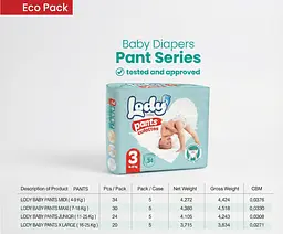 Підгузки-трусики дитячі Lody Baby Pants Culottes maxi 4 (7-18 кг) 30 шт. дихаючі - мініатюра 3