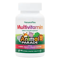 Вітаміни та мінерали NaturesPlus Animal Parade Children's Multivitamin 90 жувальних таблеток Асорті