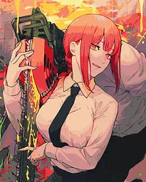Картина за номерами Людина-бензопила Макіма Chainsaw Man Makima 40х50 см PN CM M