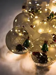 Гірлянда Xmas Мікс 4 види 200L W-1 Copper curtain ball lamp W білий 3M*1.5M (47655-8076_248) - мініатюра 7