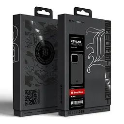 Защитный чехол для Apple iPhone 16 Pro Max, BlackIcon Kevlar MagCase, кевларовый, черный, панель, накладка с поддержкой MagSafe, противоударный, защита всего корпуса, усиленные углы, совместим с беспроводной зарядкой, ArmorStandart (ARM88535) - мініатюра 10