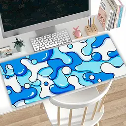 Килимок для миші та клавіатури "Blue Spots" 80×30 см, Чорний - мініатюра 7