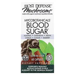 Суміш грибного міцелію та трав Host Defense MycoBotanicals Blood Sugar, 60 капсул для підтримки рівня цукру в крові - мініатюра 2
