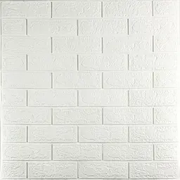 3D панель Sticker Wall самоклеюча 700х770х3мм цегла Біла 001-3 SW-00000174