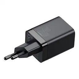Мережевий зарядний пристрій Baseus Super Si Pro Quick Charger 1USB + 1Type-C 30W CCSUPP-E01 Black - мініатюра 2