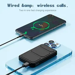 Зовнішній магнітний акумулятор 2 in 1 MagSafe Power Bank with stand 10000 mAh A27-1 - мініатюра 2