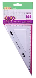 Косинець KIDS Line, 140 мм, 90°/60°, з рожевою смужкою, блістер, 12 шт. в упаковці