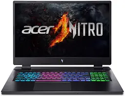Ноутбук Acer Nitro 17 AN17-42 17.3' QHD IPS, AMD R7-8845HS, 32GB, F1TB, NVD4070-8, Lin, чорний (NH.QSCEU.003)