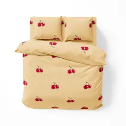 Комплект постільної білизни ТЕП Soft Dreams Coffee Cherry євро бежевий