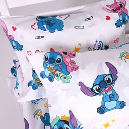 Простирадло MirSon Ranforce Elite Cute Stitch White 220x240 см (2200012553275) - мініатюра 2