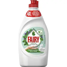 Засіб для ручного миття посуду Fairy Sensitive Чайне дерево та м'ята 450 мл (8006530111621) - мініатюра 1