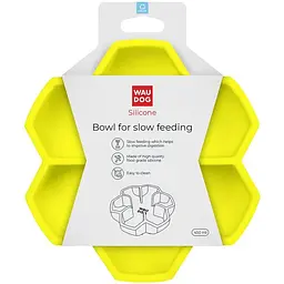 Миска для повільного харчування Waudog Silicone 450 мл жовтий
