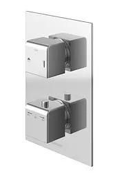 Душова система прихованного монтажу Kohlman Excelent хром + Box з термостатом QW432HQ30, Хром - мініатюра 2