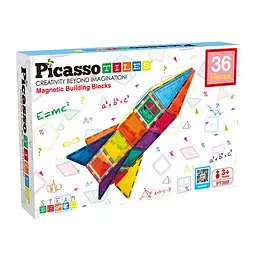 Конструктор магнітний MAGNETIC BUILDING BLOCKS PT36B/27971 PICASSO TILES 36 деталей у коробці