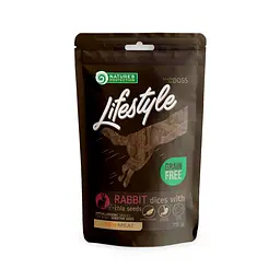 Ласощі для собак Nature's Protection Lifestyle soft rabbit dices скибочки кролятини з насінням чіа, 75 г
