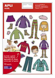 Наклейки тематичні навчальні Apli Kids Шафа для одягу 12 аркушів (11450)
