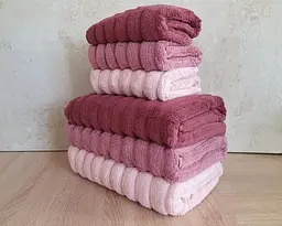 Набір турецьких махрових рушників Cestepe MicroCotton Premium 3 штуки 50x90 + 3 штуки 70х140 Ezgi 5 щільність 600 г/м2 - мініатюра 4
