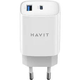 Зарядний пристрій HAVIT UC30 PRO GaN 30W USB-Aта USB-C, білий (HV-UC30 PRO-WH) - мініатюра 2
