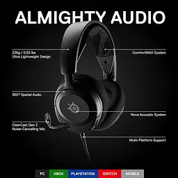 Навушники SteelSeries Arctis Nova 1 Black (61606) - мініатюра 7