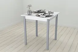 Стіл кухонний Ferrum-decor Агата 75x70x70 Сірий ДСП Біле 16мм (FRD-106242) - мініатюра 4