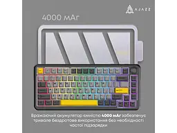 Клавіатура Ajazz AK820 Max Plus Black Grey Yellow (AK820MAX-DD-BGY) - мініатюра 5