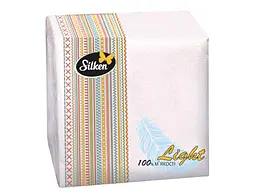 Серветки кольорова SILKEN 80шт паперові 33x33см LIGHT 1шар