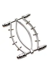 Затискач для статевих губ Master Series Spread'Em Poker Vagina Clamp with Adjustable Pressure Screws - мініатюра 5