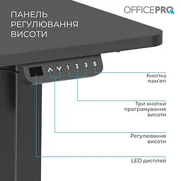 Геймерський стіл OfficePro ODE1260B (ODE1260B) - мініатюра 6