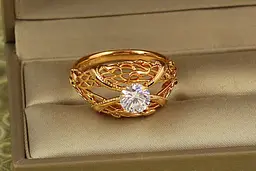 Кільце Xuping Jewelry гротеск р 21 золотисте - мініатюра 2