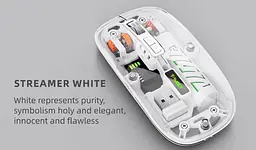 Комп'ютерна миша T-WOLF X11 беспроводная бесшумная с аккумулятором 2,4G+Bluetooth White - мініатюра 2