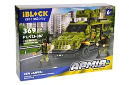Конструктор PL-921-387 АРМІЯ СБМ "ВАРТА", 369дет., Інструкція українською мовою, наклейки, в коробці нар. 37,5x25,5x6 см IBLOCK