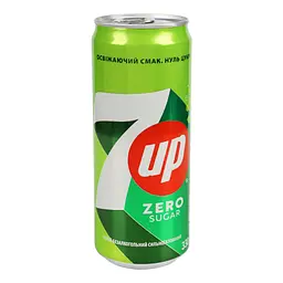 Напій 7up нуль цукру безалкогольний сильногазований 0.33 л - мініатюра 7